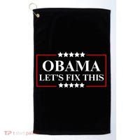 Obama 2028 Let’s Fix This Golf Towel thumb 0