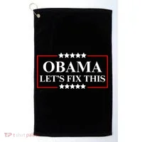 Obama 2028 Let’s Fix This Golf Towel thumb 0