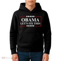 Obama 2028 Let’s Fix This Kids Hoodie thumb 4