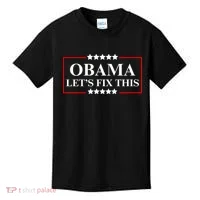 Obama 2028 Let’s Fix This Kids T-Shirt thumb 0