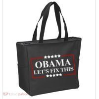Obama 2028 Let’s Fix This Tote Bag thumb 2