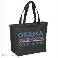 Obama 2028 Political Protest Rally Tote Bag thumb 2