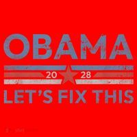 Obama 2028 Political Protest Rally Santa Hat thumb 1