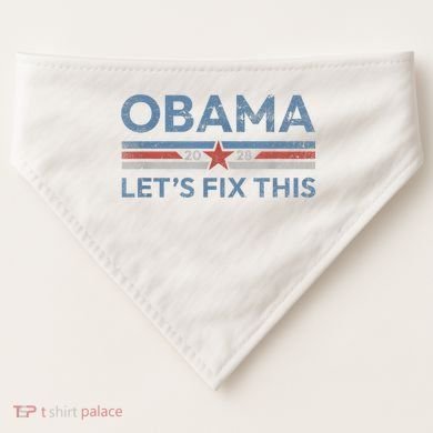 Obama 2028 Political Protest Rally USA-Made Doggie Bandana
