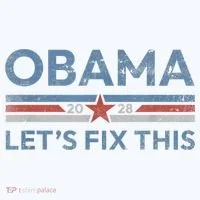 Obama 2028 Political Protest Rally Button thumb 1