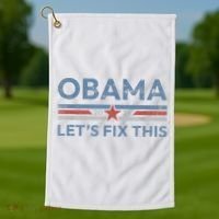 Obama 2028 Political Protest Rally Golf Towel thumb 1