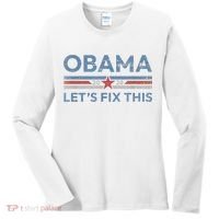 Obama 2028 Political Protest Rally Women's Long Sleeve Shirt thumb 0