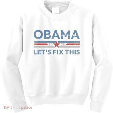 Obama 2028 Political Protest Rally Kids Sweatshirt