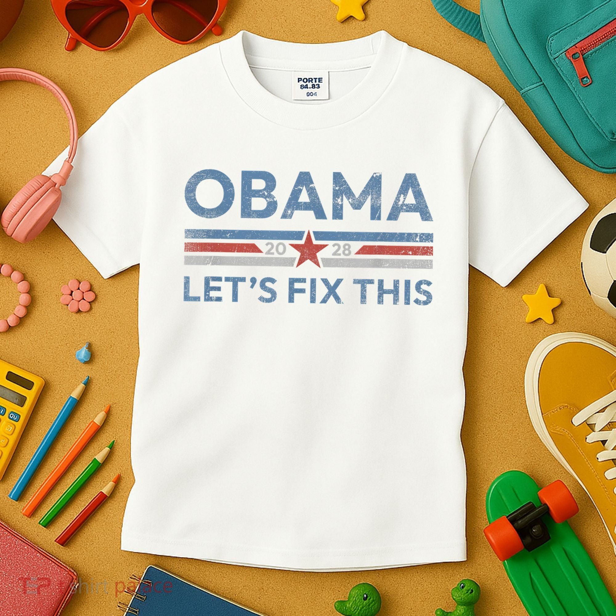 Obama 2028 Political Protest Rally Kids T-Shirt