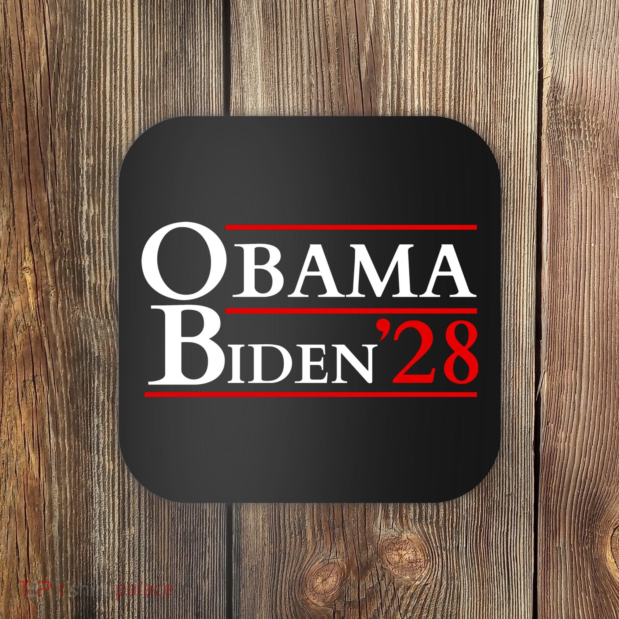 Obama 28 - Retro Campaign Obama Biden Coaster