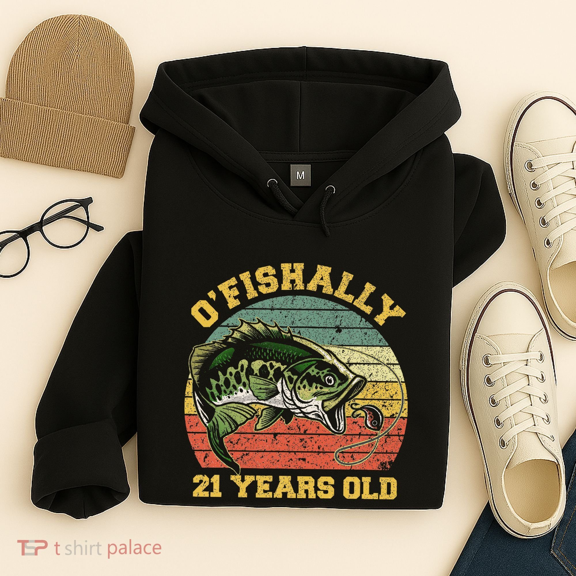 OFishally 21 Years Old Fishing Birthday Theme Party 21st Hoodie