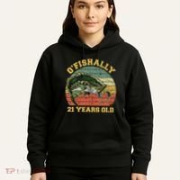 OFishally 21 Years Old Fishing Birthday Theme Party 21st Hoodie thumb 5