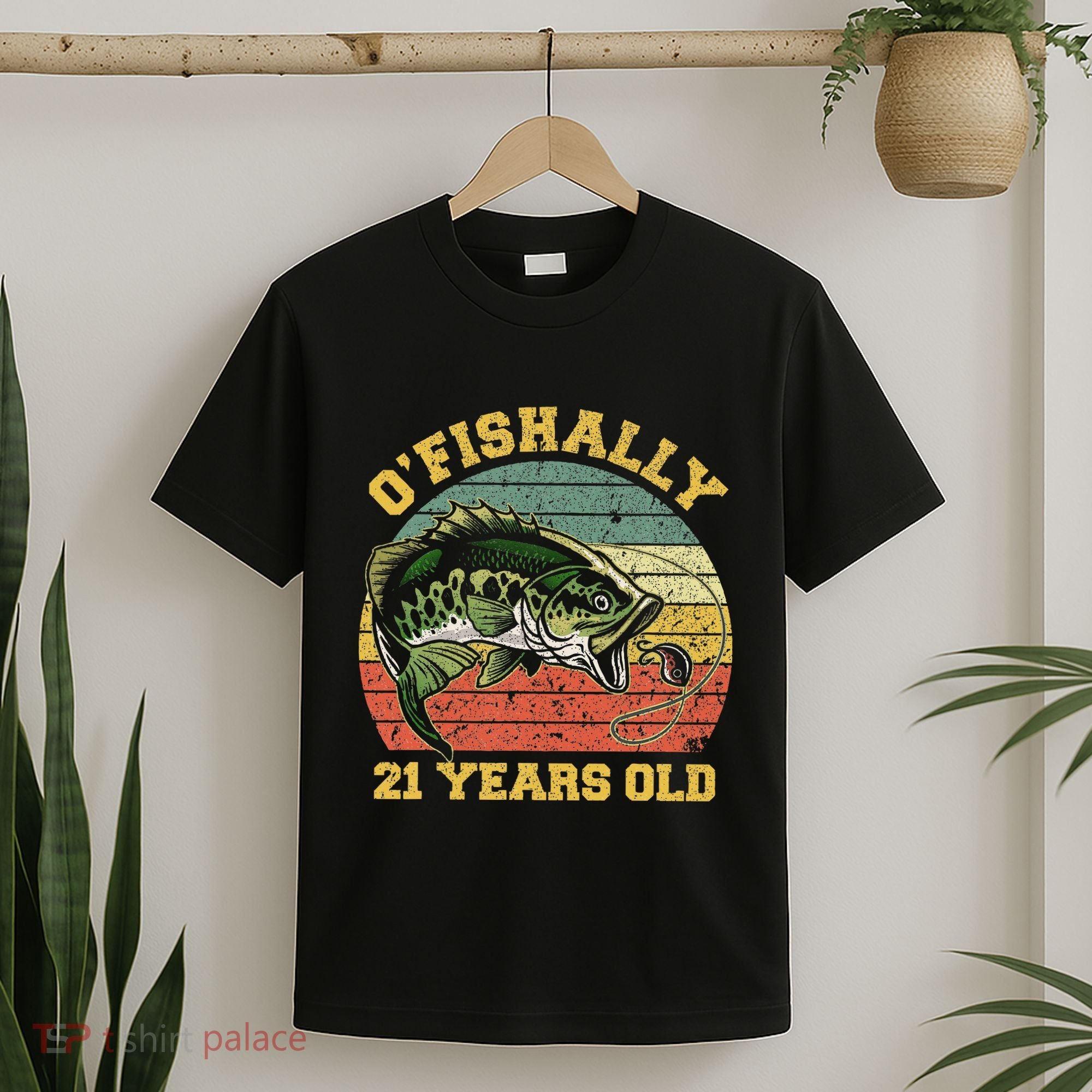 OFishally 21 Years Old Fishing Birthday Theme Party 21st T-Shirt