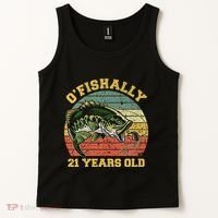 OFishally 21 Years Old Fishing Birthday Theme Party 21st Tank Top thumb 2