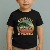 OFishally 21 Years Old Fishing Birthday Theme Party 21st Toddler T-Shirt thumb 2