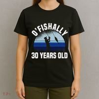 Ofishally 30 Years Old Fisherman 30th Birthday Fishing T-Shirt thumb 4