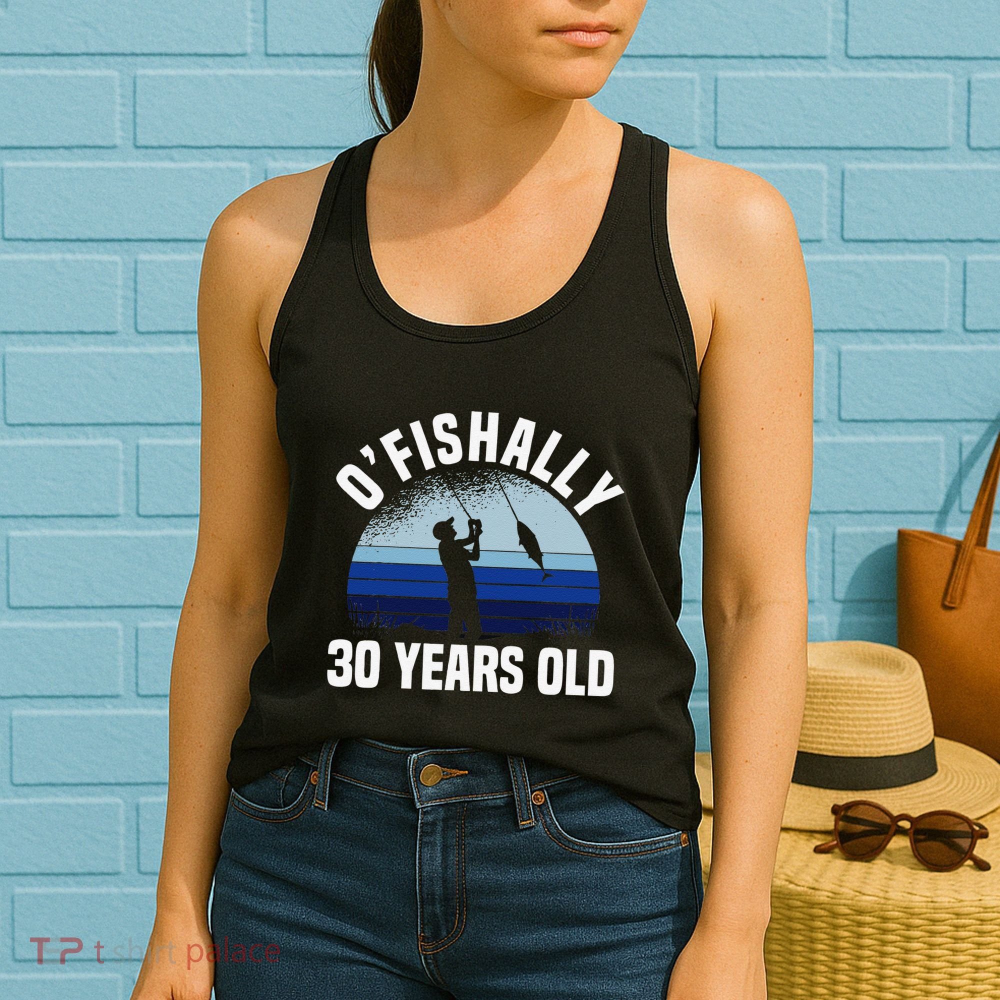Ofishally 30 Years Old Fisherman 30th Birthday Fishing Women's Tank Top