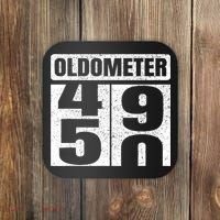 Oldometer 4950s 50th Birthday Tees Funny Gifts Idea Coaster thumb 0