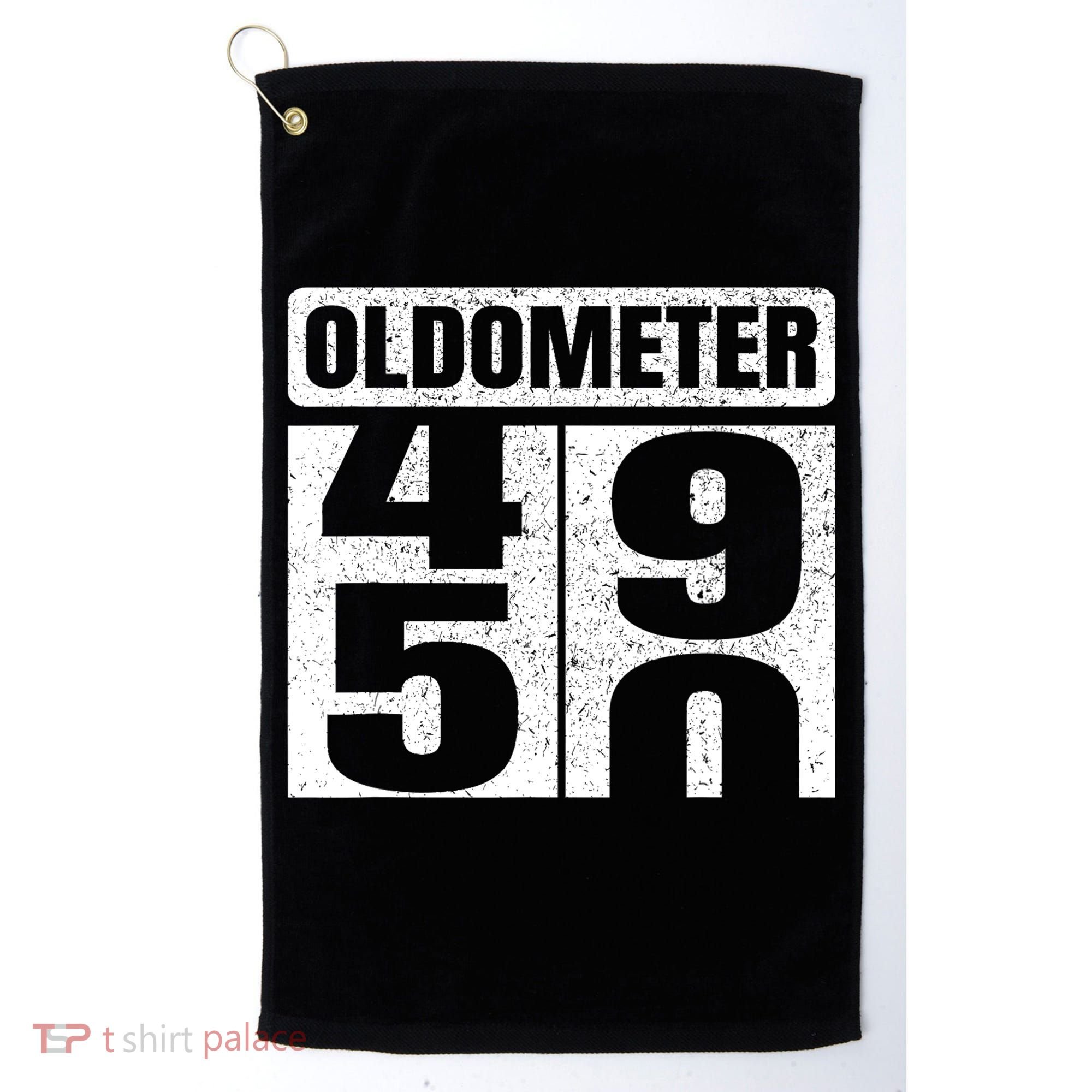 Oldometer 4950s 50th Birthday Tees Funny Gifts Idea Golf Towel