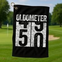 Oldometer 50 50th Birthday Golf Towel thumb 1