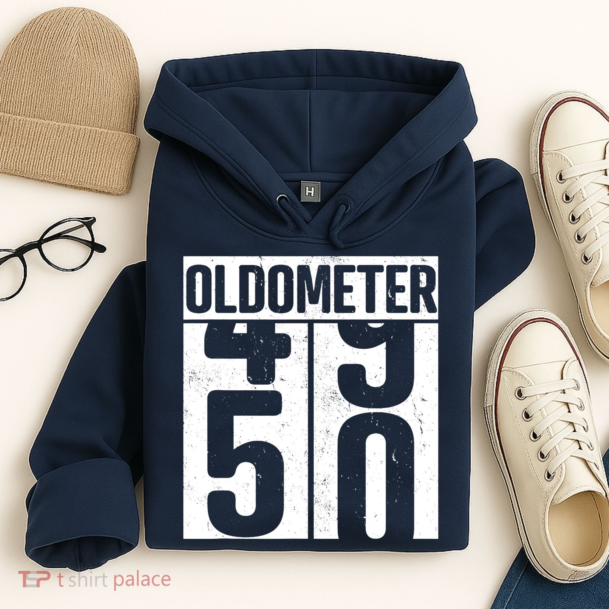 Oldometer 50 50th Birthday Oldometer Hoodie