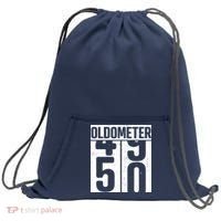 Oldometer 50 50th Birthday Oldometer Sweatshirt Cinch Pack Bag thumb 0