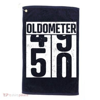 Oldometer 50 50th Birthday Oldometer Golf Towel
