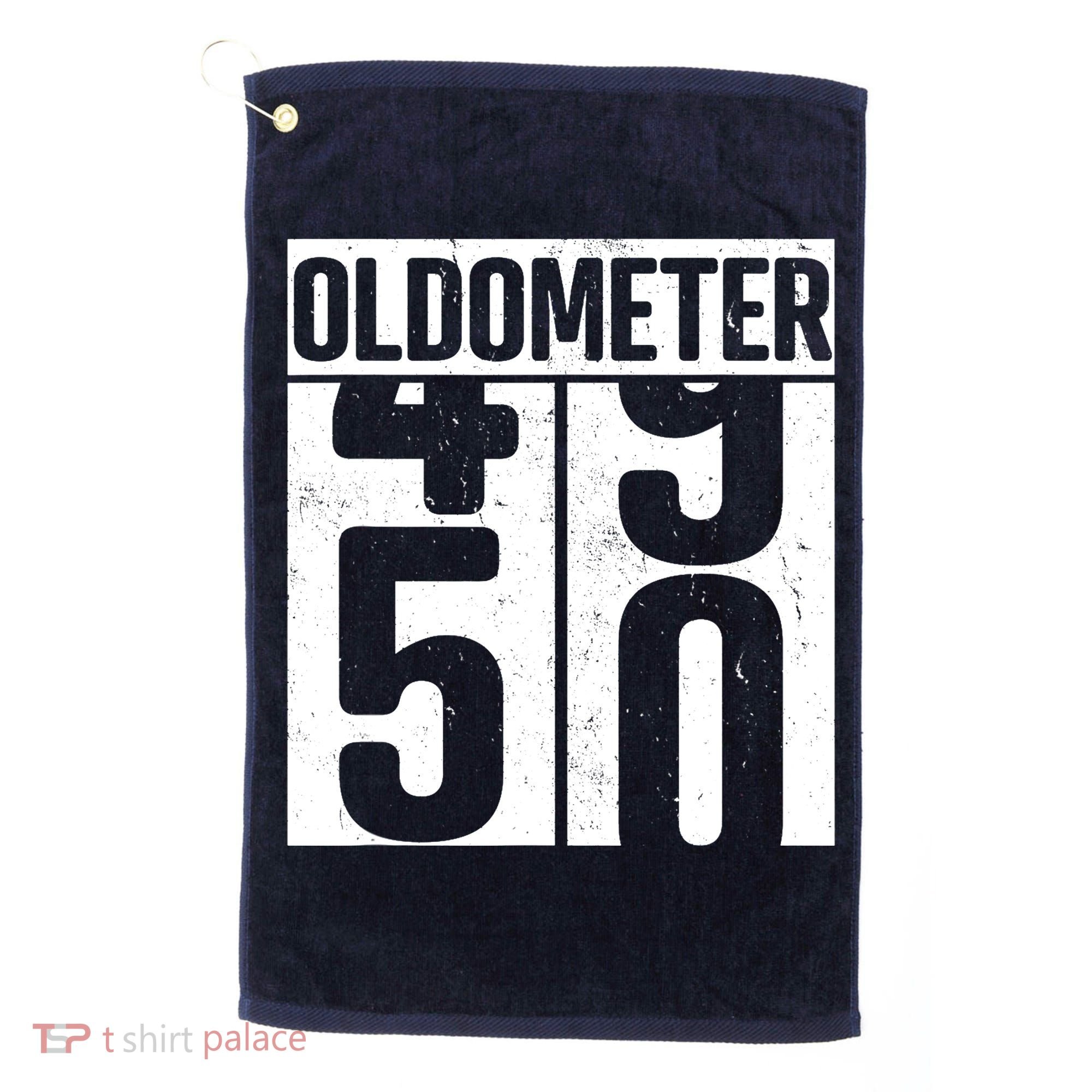 Oldometer 50 50th Birthday Oldometer Golf Towel