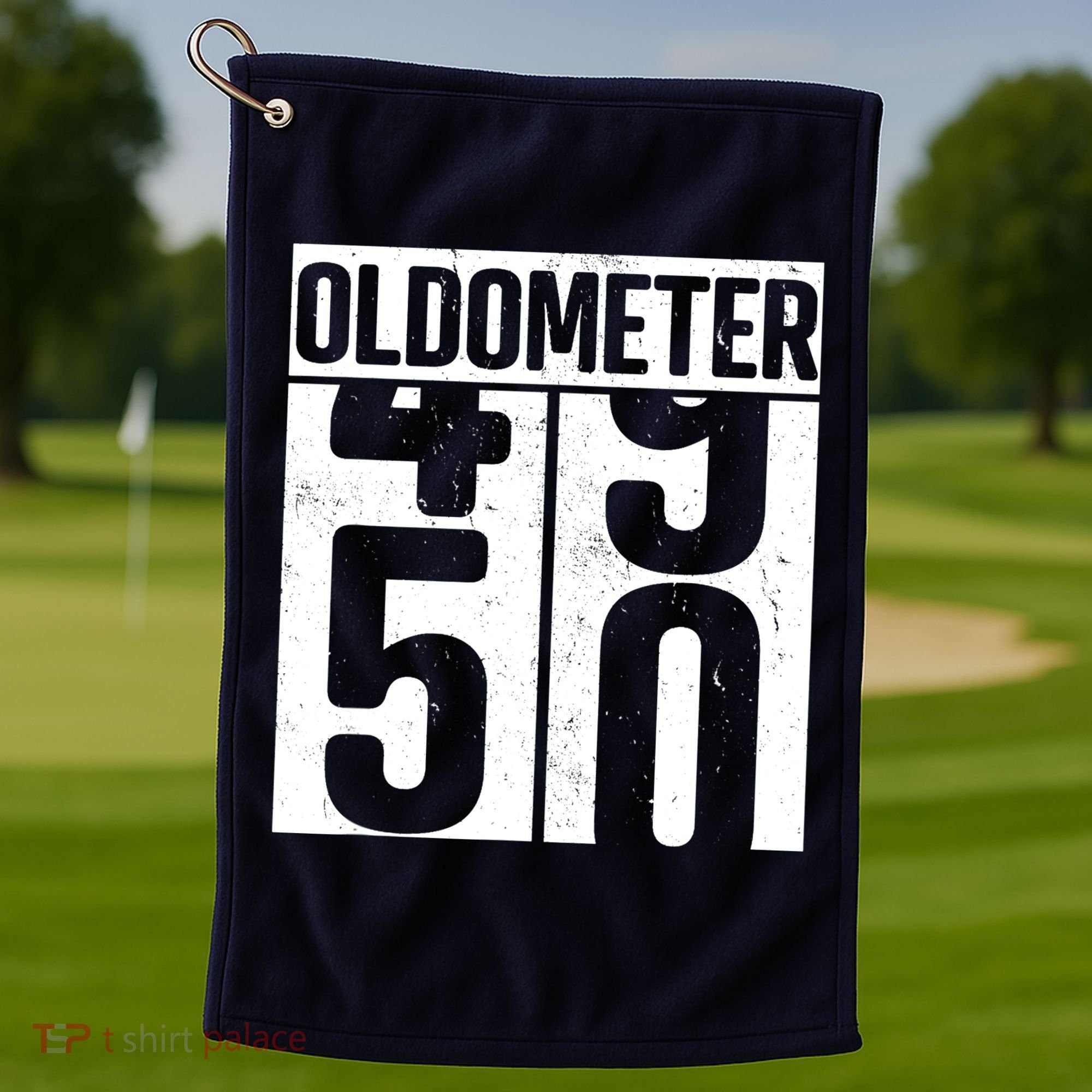 Oldometer 50 50th Birthday Oldometer Golf Towel