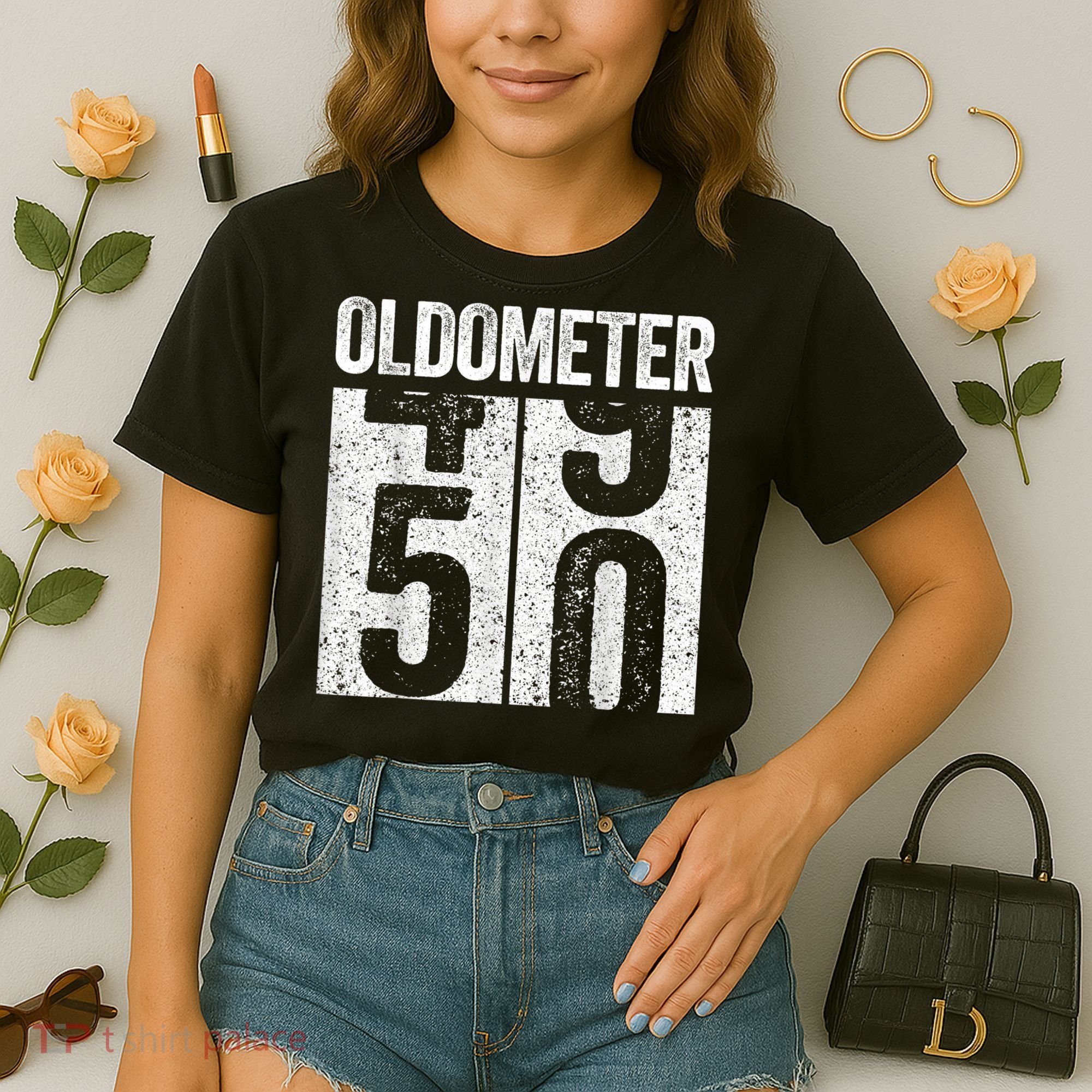 Oldometer 50 50th Birthday Shirt shirt Comfort Colors Boxy T-Shirt