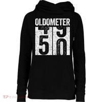Oldometer 50 50th Birthday Shirt shirt Womens Funnel Neck Pullover Hood thumb 0
