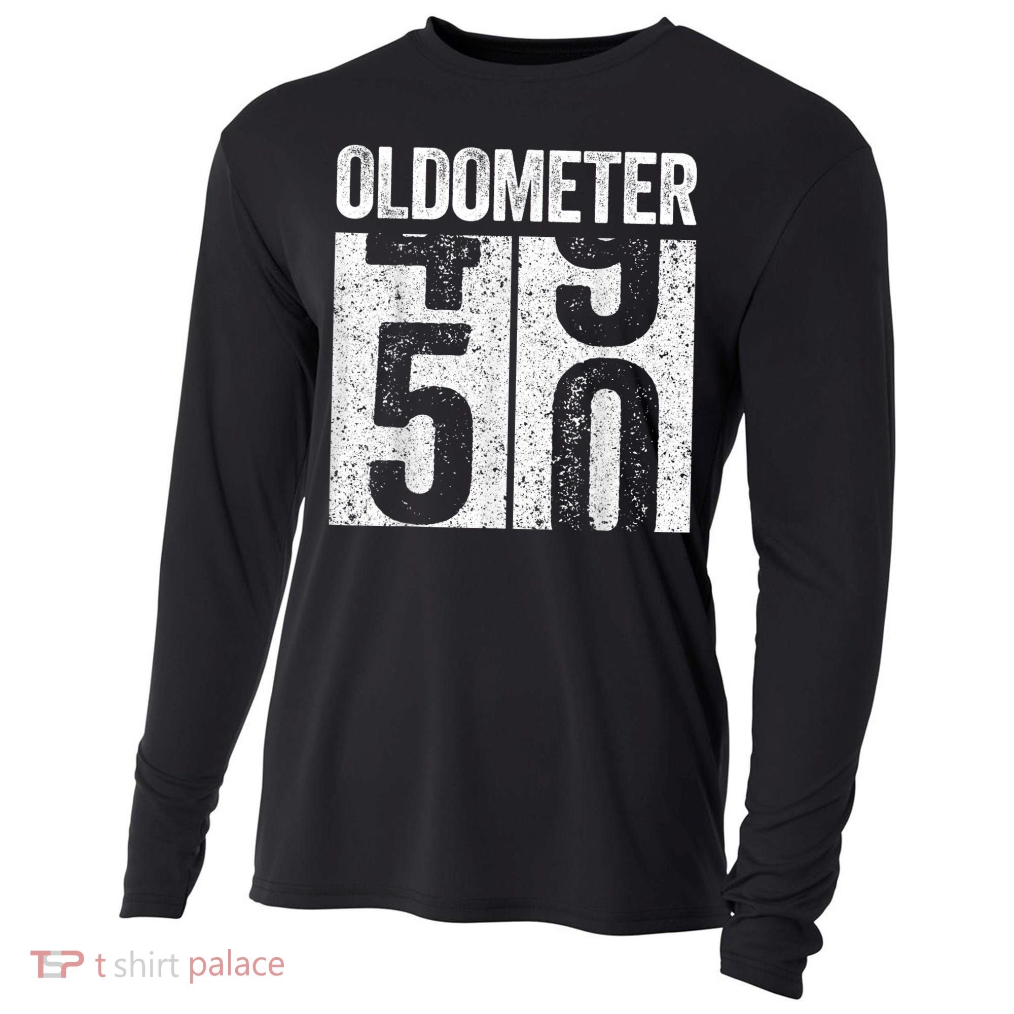 Oldometer 50 50th Birthday Shirt shirt Cooling Performance Long Sleeve Crew