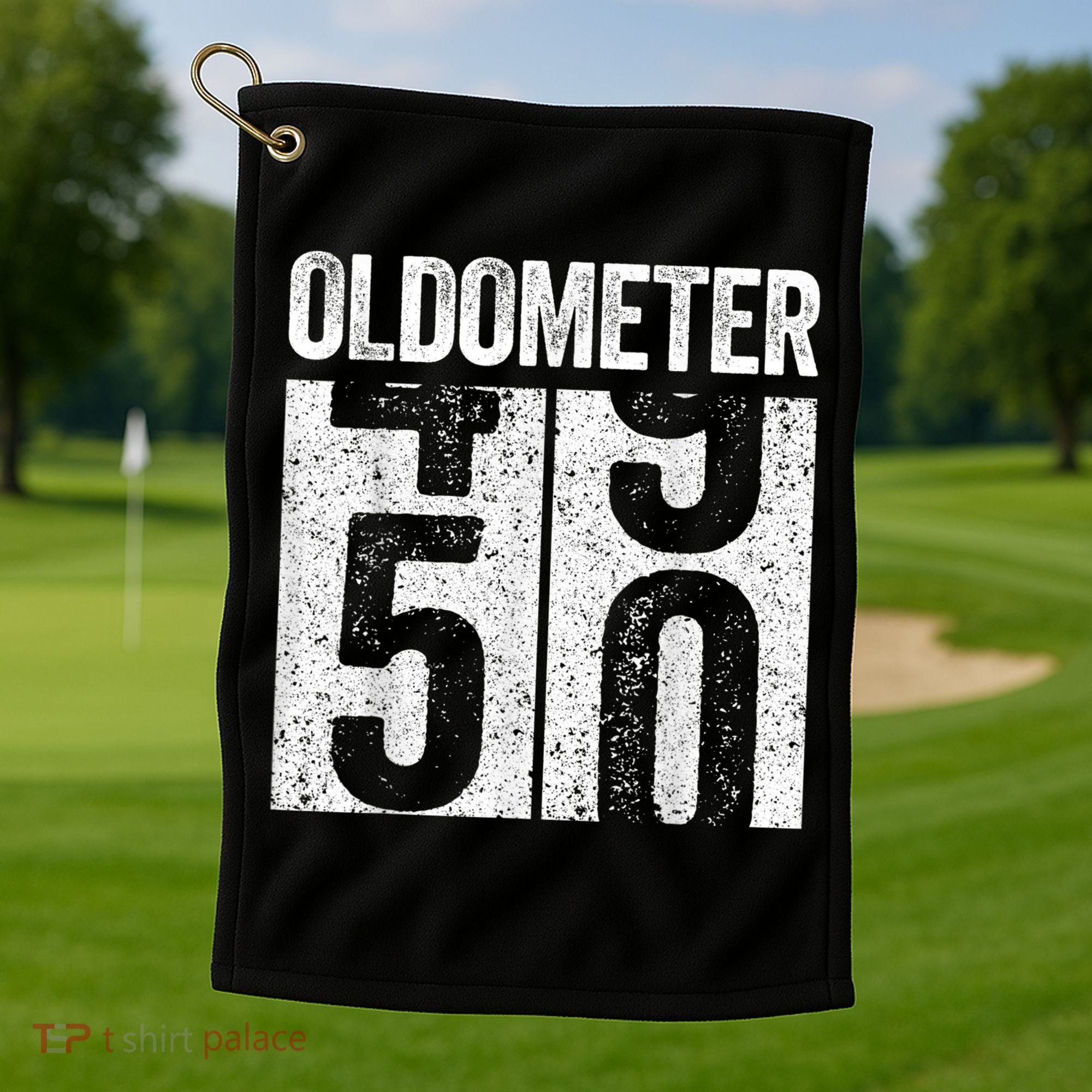 Oldometer 50 50th Birthday Shirt shirt Golf Towel