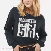 Oldometer 50 50th Birthday Shirt shirt Cropped Pullover Crew thumb 2