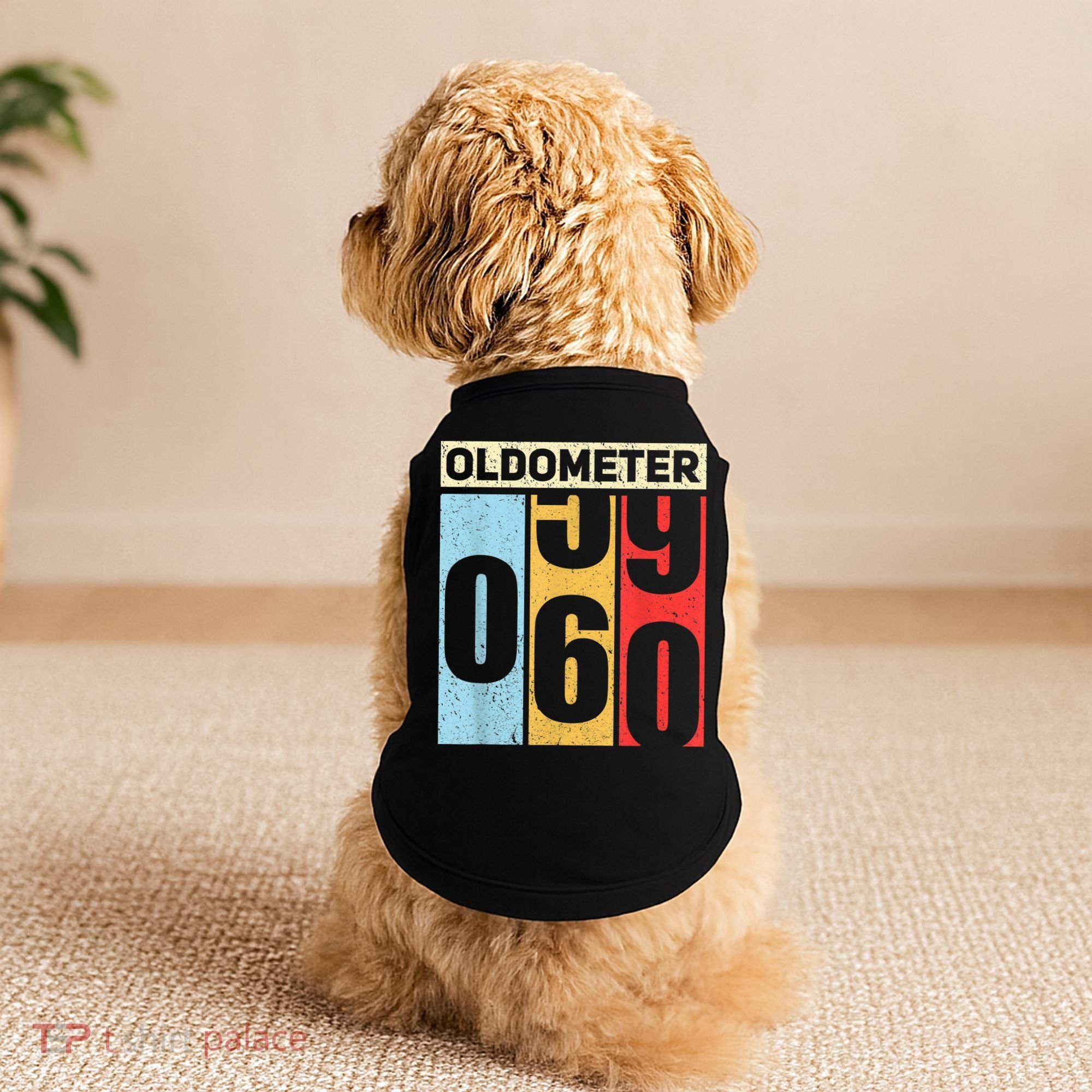 Oldometer 59-60 Funny 60th Birthday Odometer Gift Oldometer Doggie Tank
