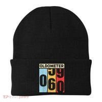 Oldometer 59-60 Funny 60th Birthday Odometer Gift Oldometer Beanie thumb 0