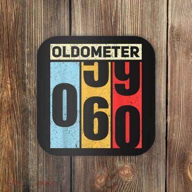 Oldometer 59-60 Funny 60th Birthday Odometer Gift Oldometer Coaster