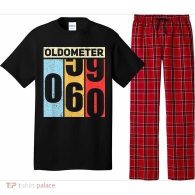 Oldometer 59-60 Funny 60th Birthday Odometer Gift Oldometer Pajama Set