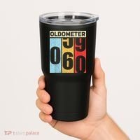 Oldometer 59-60 Funny 60th Birthday Odometer Gift Oldometer Tumbler thumb 2