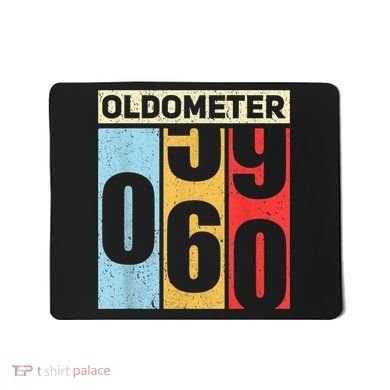 Oldometer 59-60 Funny 60th Birthday Odometer Gift Oldometer Mousepad