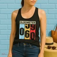Oldometer 59-60 Funny 60th Birthday Odometer Gift Oldometer Women's Tank Top thumb 2