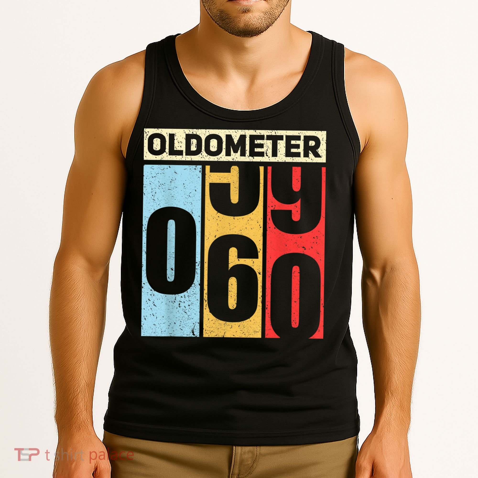 Oldometer 59-60 Funny 60th Birthday Odometer Gift Oldometer Tank Top