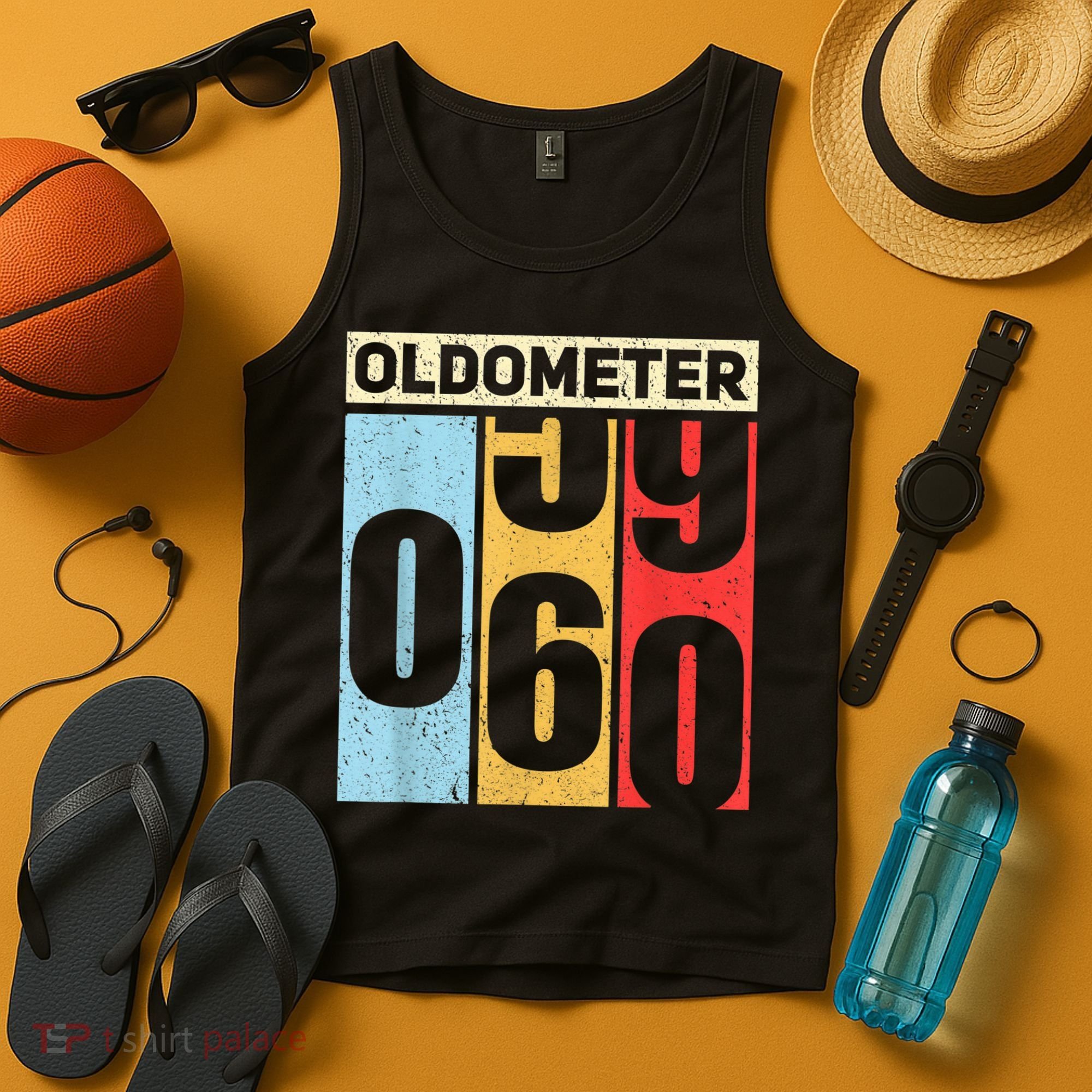 Oldometer 59-60 Funny 60th Birthday Odometer Gift Oldometer Tank Top