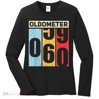 Oldometer 59-60 Funny 60th Birthday Odometer Gift Oldometer Women's Long Sleeve Shirt thumb 0