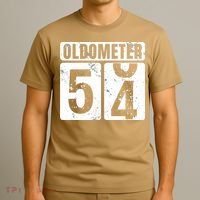 Oldometer 54 Vintage Funny 54th Birthday Gift Idea T-Shirt thumb 3