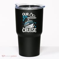 Our 5th Wedding Anniversary Cruise 5 Years Anniversary Tumbler thumb 0