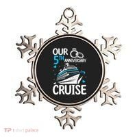 Our 5th Wedding Anniversary Cruise 5 Years Anniversary Ornament thumb 0
