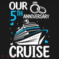 Our 5th Wedding Anniversary Cruise 5 Years Anniversary Ornament thumb 1