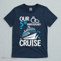 Our 5th Wedding Anniversary Cruise 5 Years Anniversary T-Shirt thumb 5