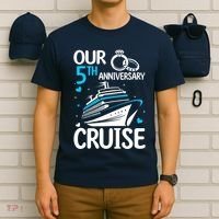 Our 5th Wedding Anniversary Cruise 5 Years Anniversary T-Shirt thumb 6